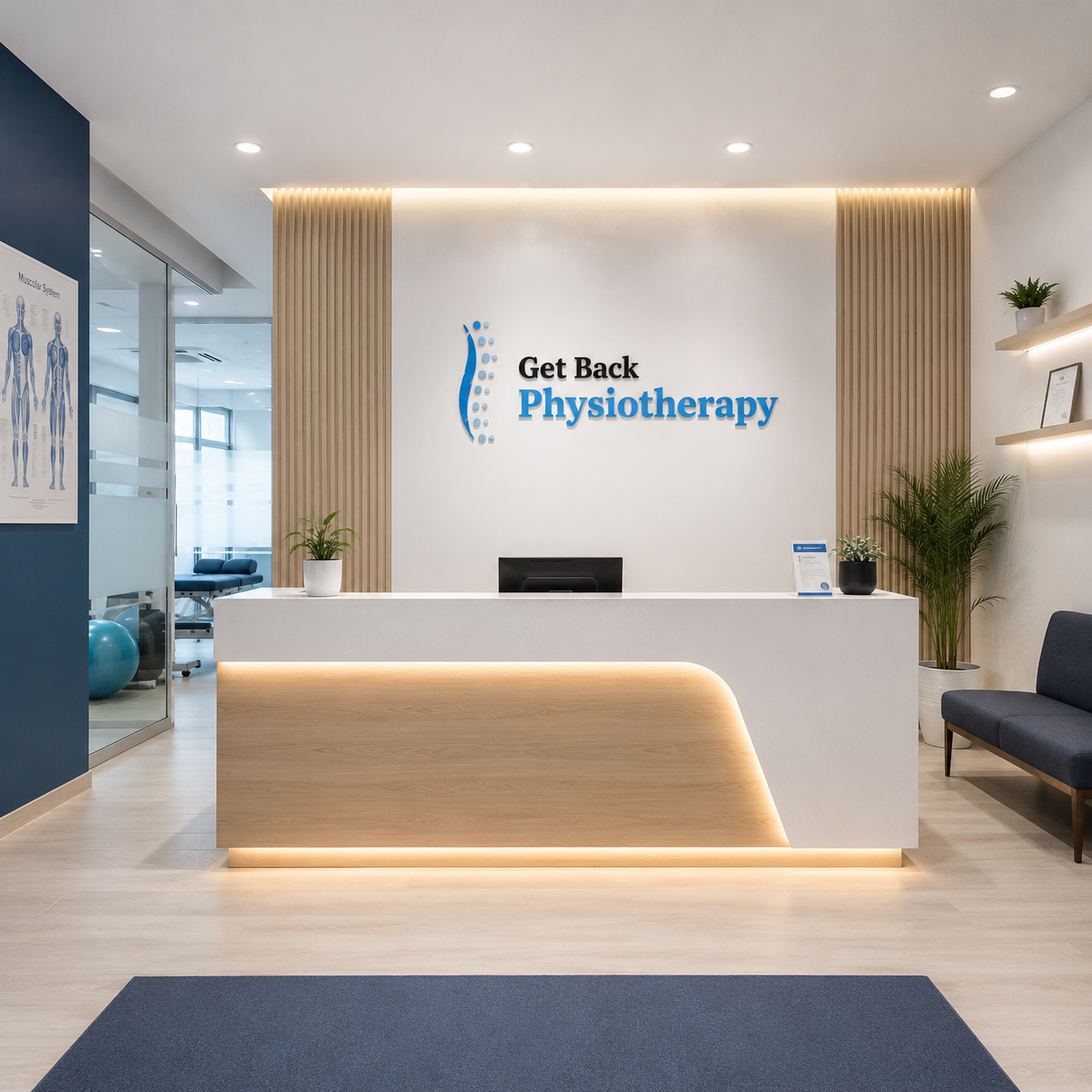 Get Back Physiotherapy clinic interior showing modern treatment room
