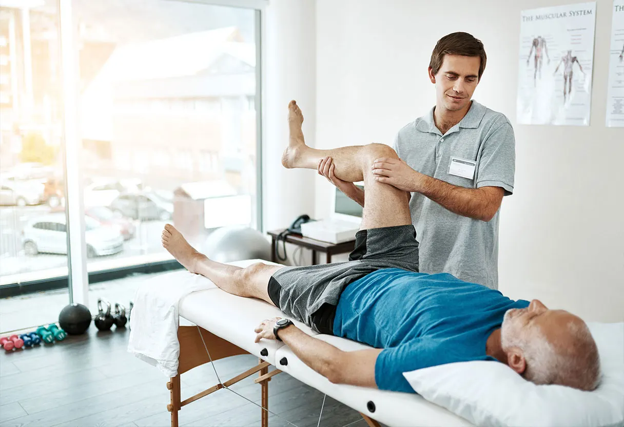Physiotherapist providing treatment for neck pain